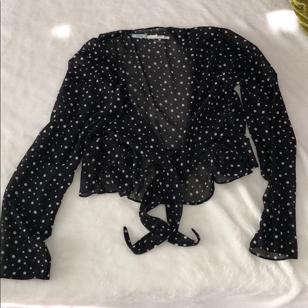 urban Outfitters kimchi blue polkadot tie top